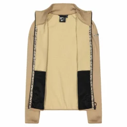 Felpa in pile da Donna in Stretch Performance stampata con Dettagli Melange
