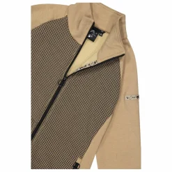 Felpa in pile da Donna in Stretch Performance stampata con Dettagli Melange