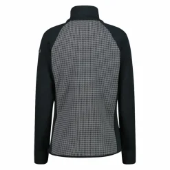Felpa in pile da Donna in Stretch Performance stampata con Dettagli Melange