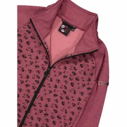 Felpa in pile da Donna in Stretch Performance stampata con Dettagli Melange