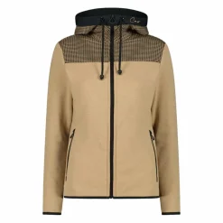 Felpa in pile da donna in Stretch Performance melange pied de poule