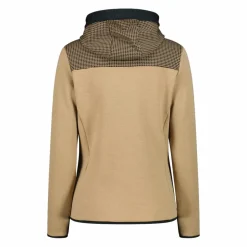 Felpa in pile da donna in Stretch Performance melange pied de poule