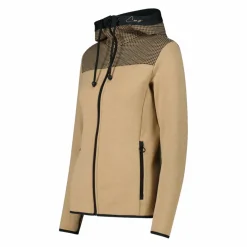 Felpa in pile da donna in Stretch Performance melange pied de poule