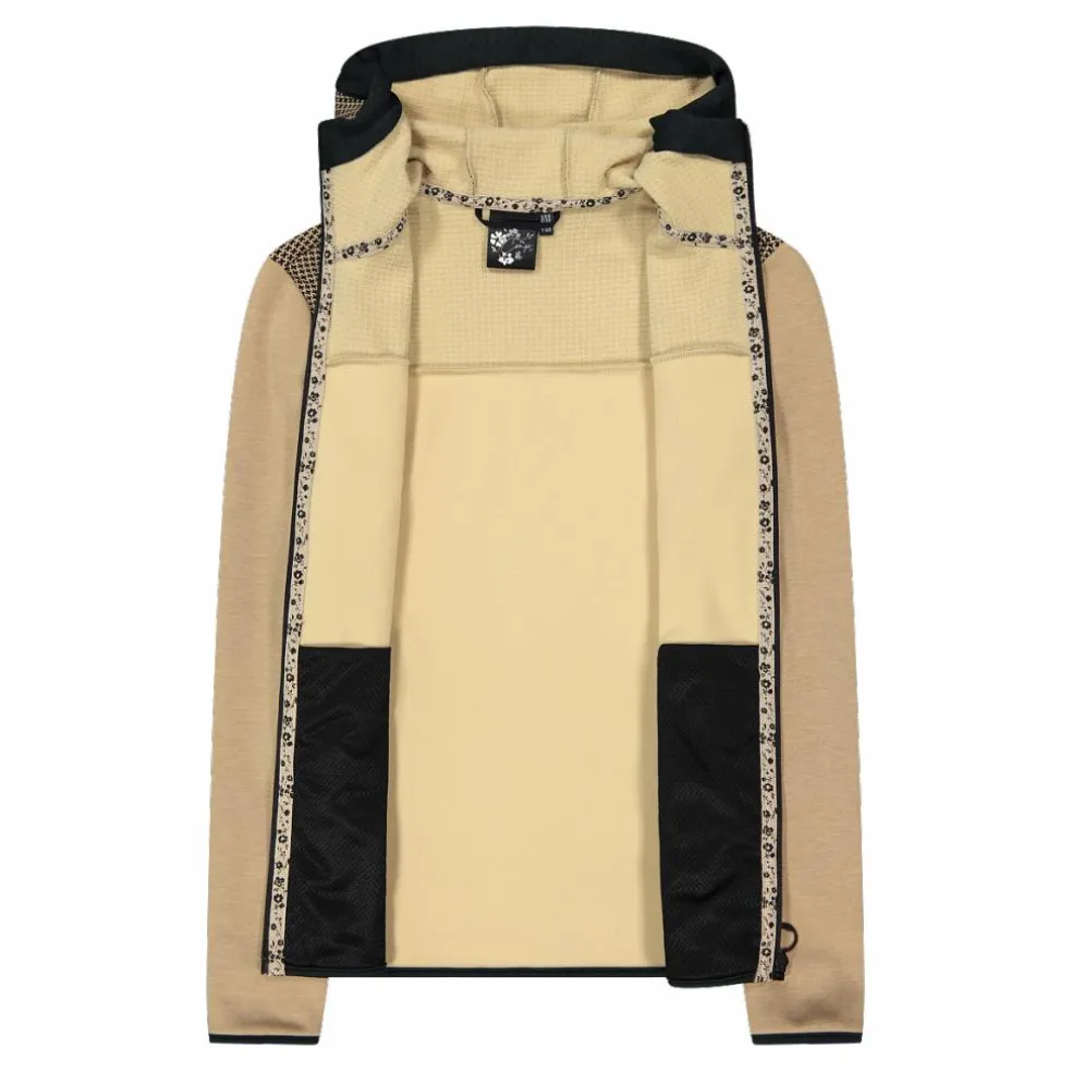 Felpa in pile da donna in Stretch Performance melange pied de poule