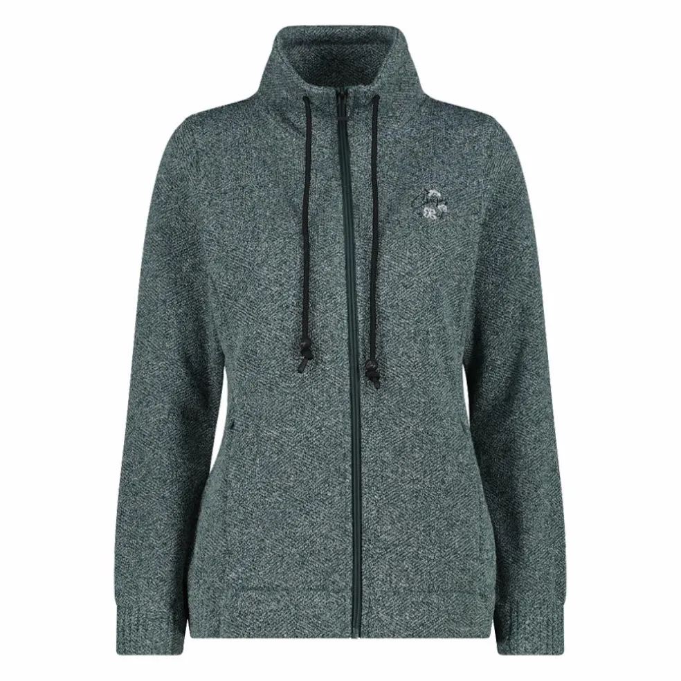 Felpa in pile knit tech da donna