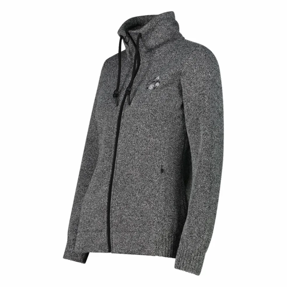 Felpa in pile knit tech da donna