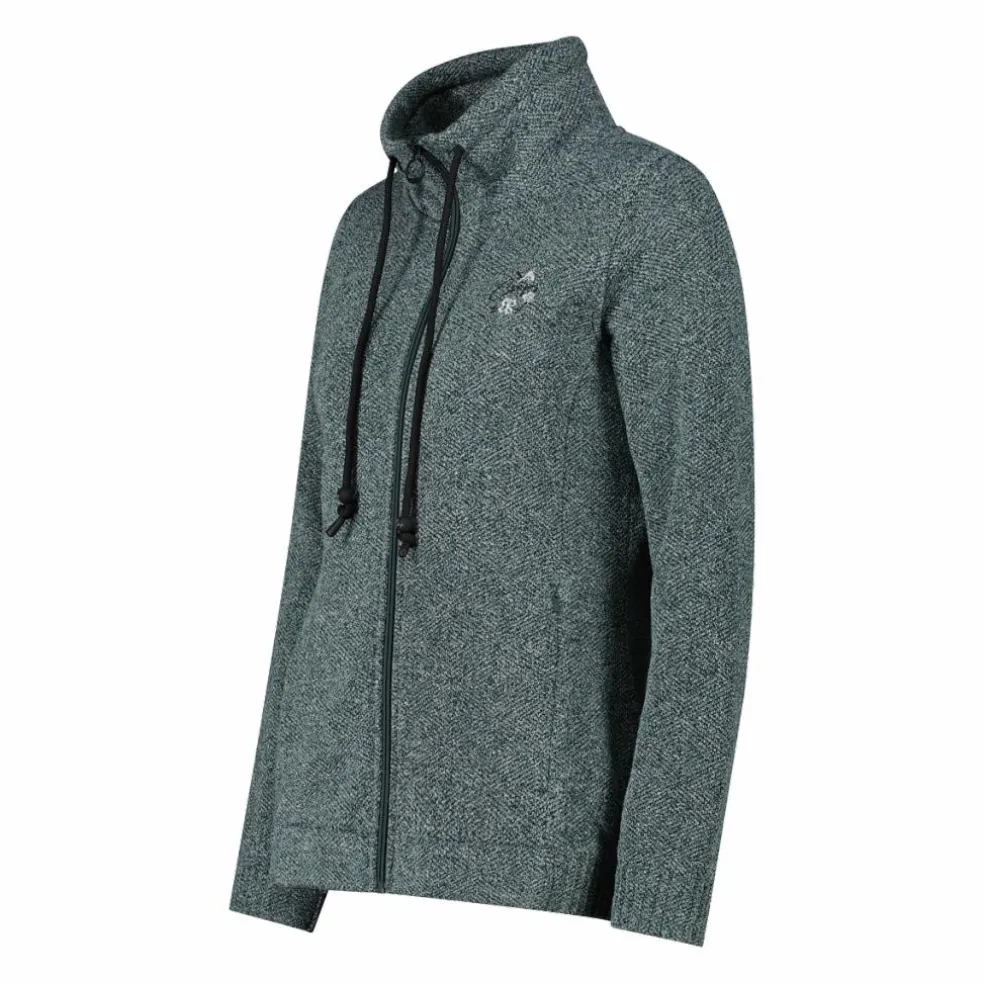 Felpa in pile knit tech da donna