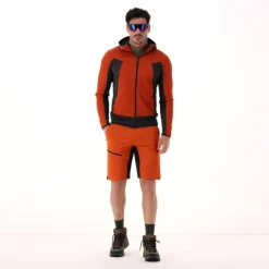 Felpa Unlimitech Grid Tech stretch con cappuccio da Uomo