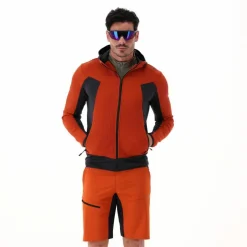 Felpa Unlimitech Grid Tech stretch con cappuccio da Uomo