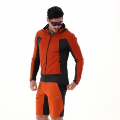 Felpa Unlimitech Grid Tech stretch con cappuccio da Uomo