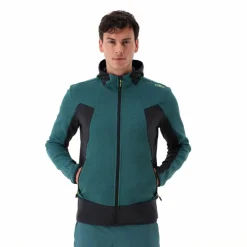 Felpa Unlimitech Grid Tech stretch con cappuccio da Uomo