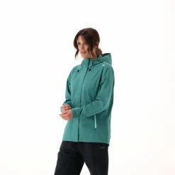 Giacca antipioggia da donna con cappuccio staccabile