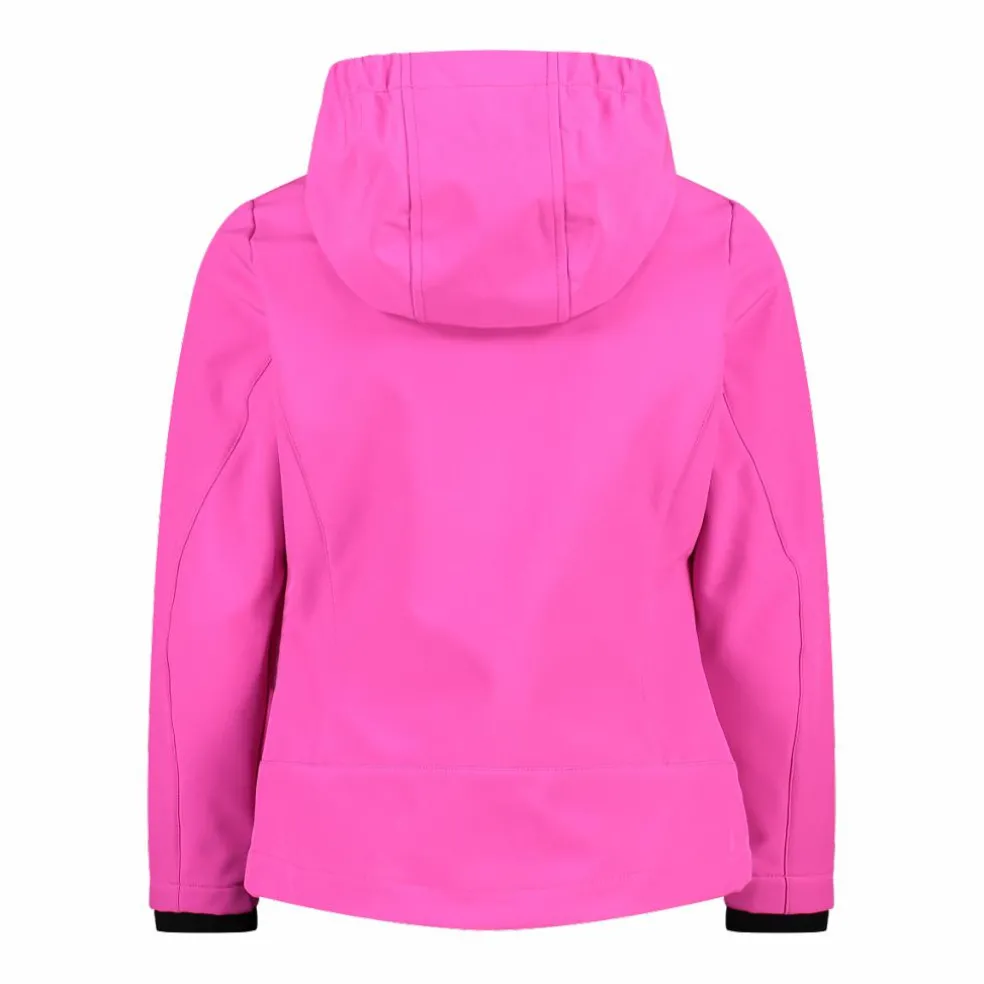 Giacca da bambina in softshell con cappuccio