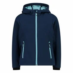 Giacca da bambina in softshell con cappuccio