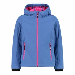 Giacca da bambina in softshell con cappuccio