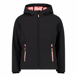 Giacca da bambina in softshell con cappuccio