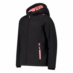 Giacca da bambina in softshell con cappuccio