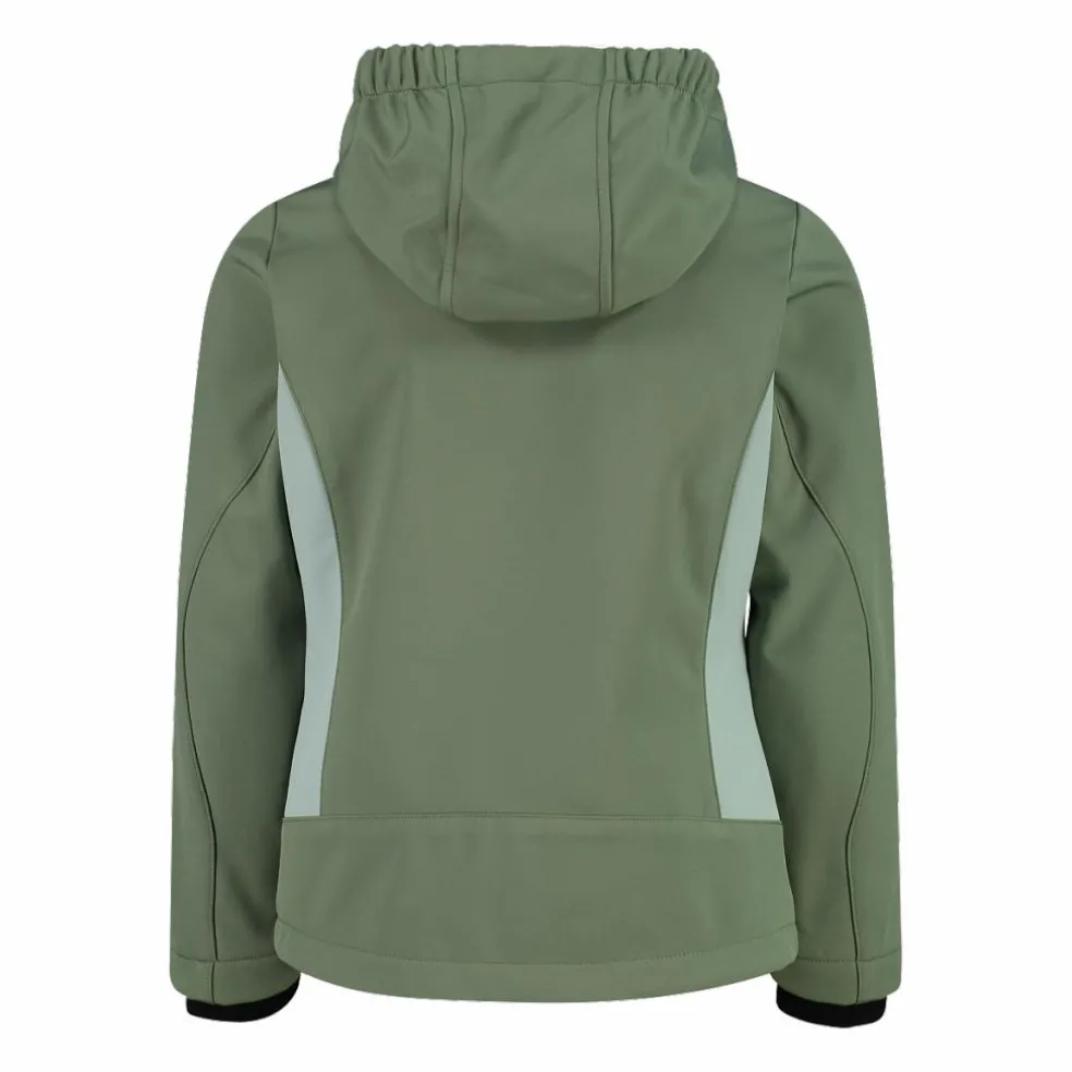 Giacca da bambina in softshell con cappuccio