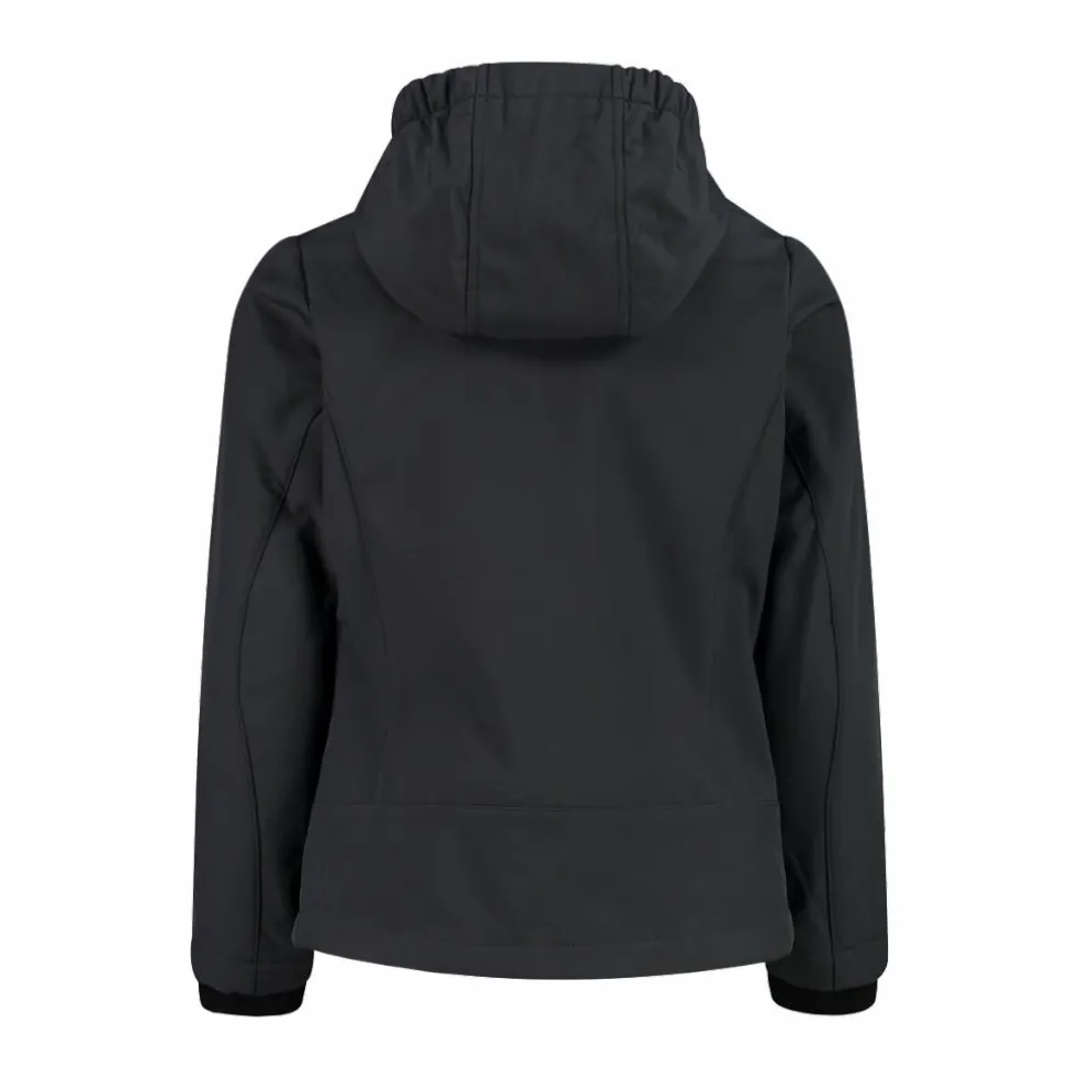 Giacca da bambina in softshell con cappuccio