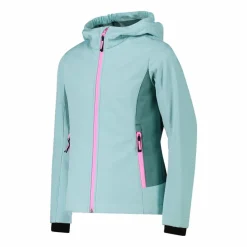 Giacca da bambina in softshell con cappuccio