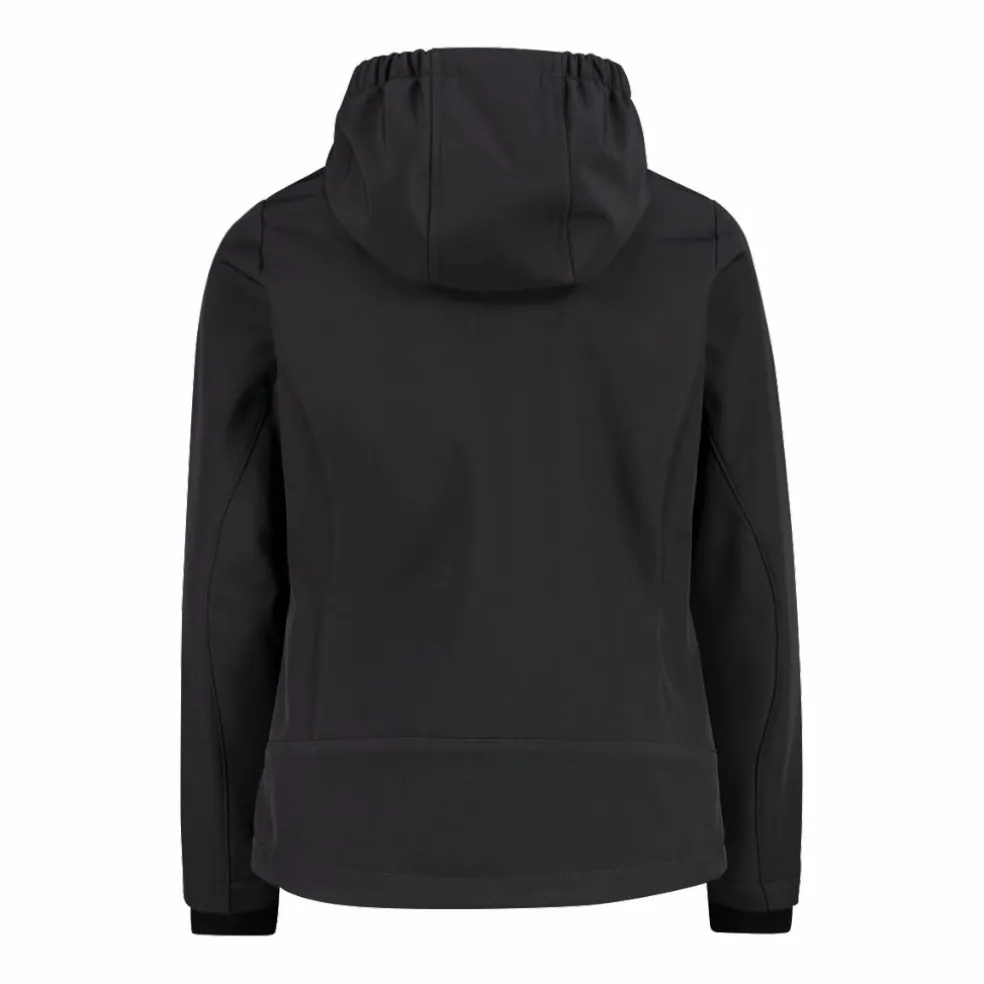 Giacca da bambina in softshell con cappuccio