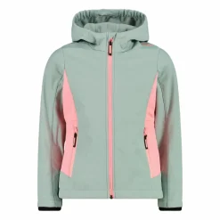 Giacca da bambina in softshell con cappuccio