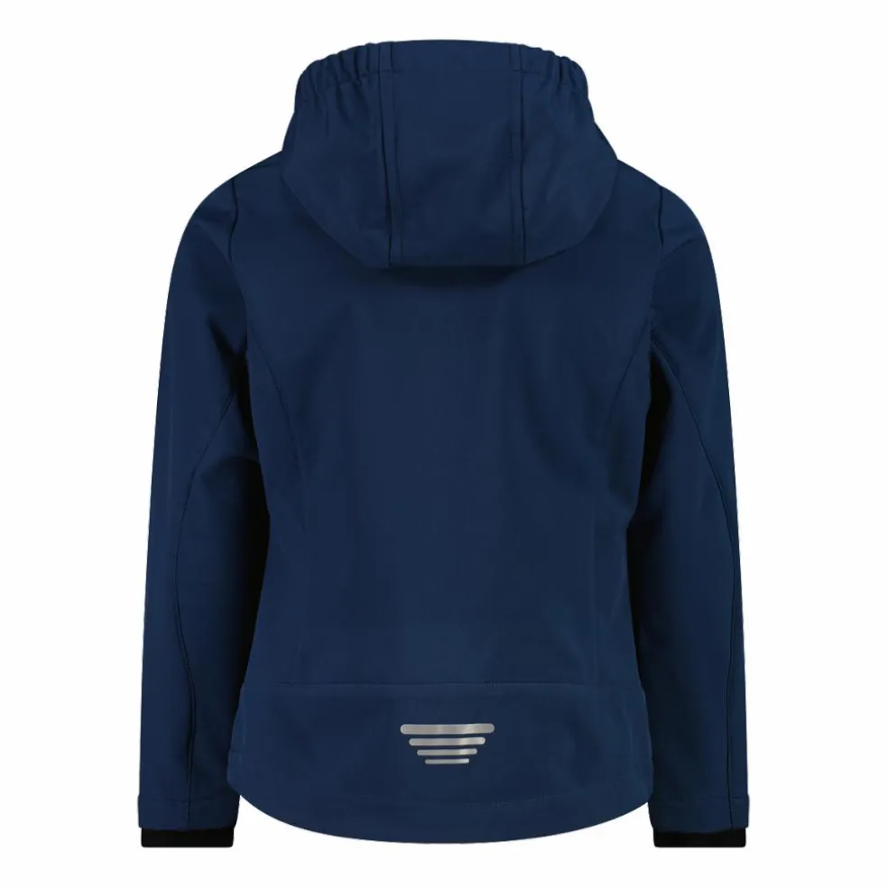 Giacca da bambina in softshell con cappuccio