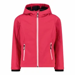 Giacca da bambina in softshell con cappuccio