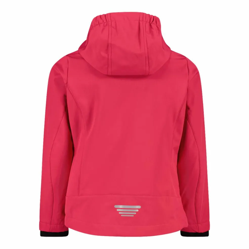 Giacca da bambina in softshell con cappuccio