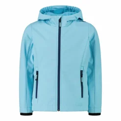 Giacca da bambina in softshell con cappuccio