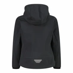 Giacca da bambina in softshell con cappuccio