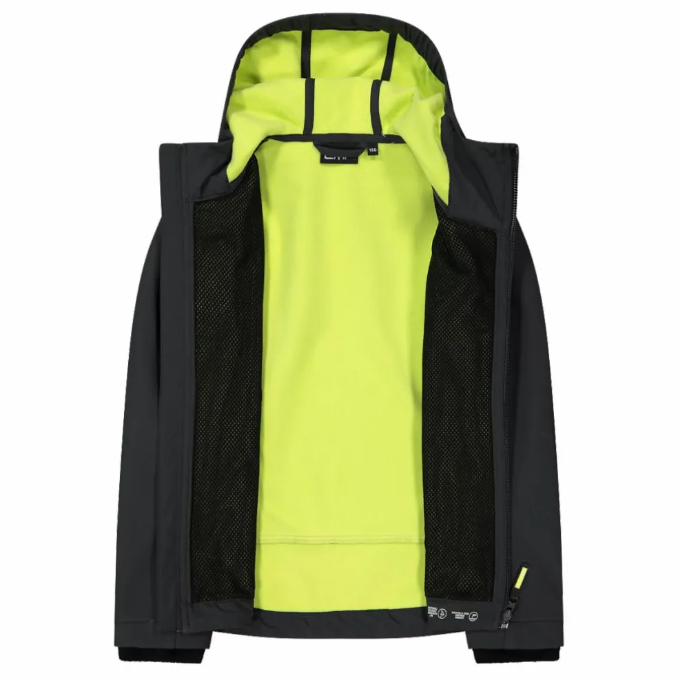 Giacca da bambina in softshell con cappuccio