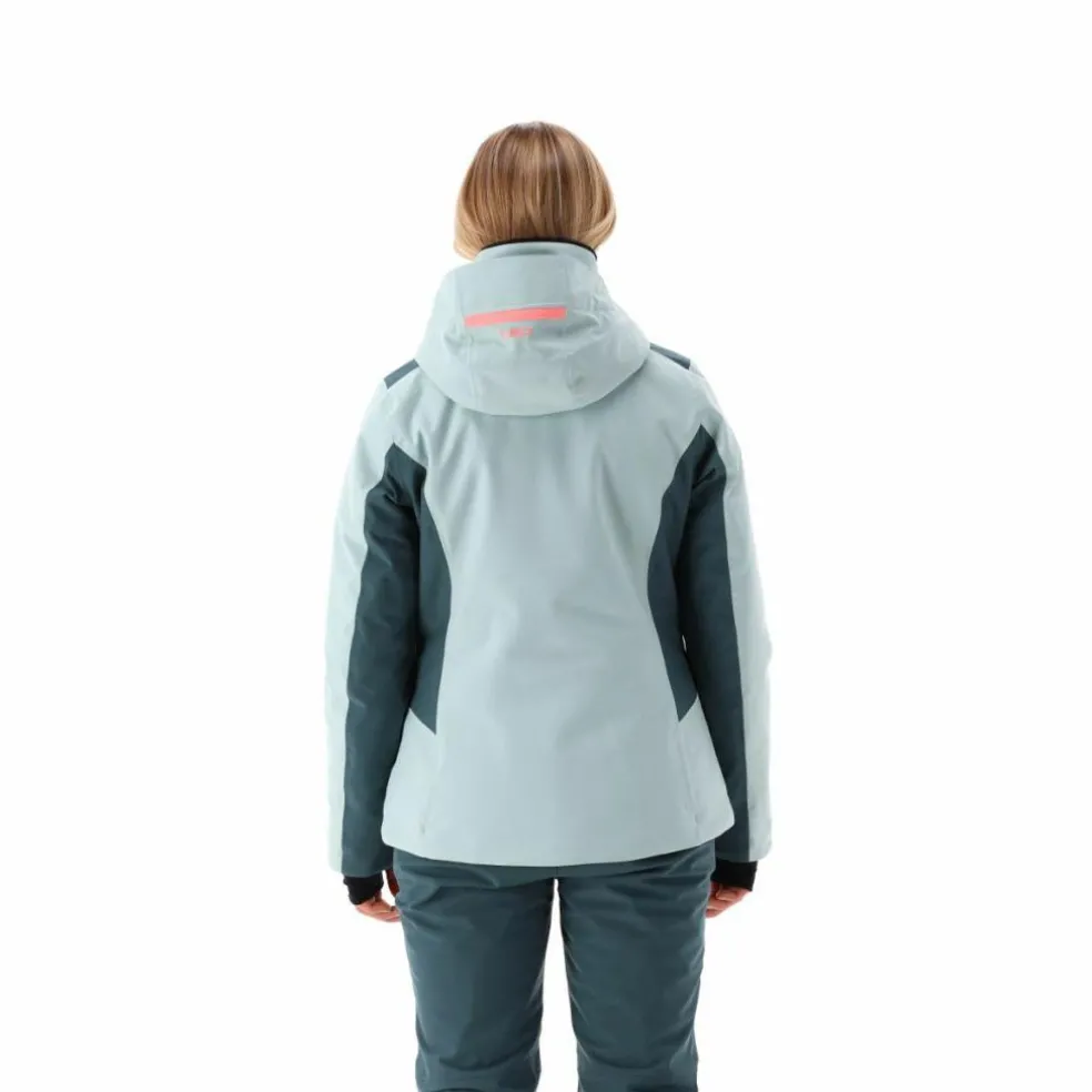 Giacca da sci da donna in 4-way stretch con cappuccio staccabile