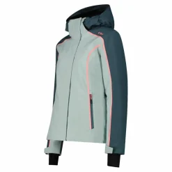 Giacca da sci da donna in 4-way stretch con cappuccio staccabile