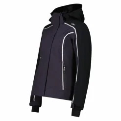 Giacca da sci da donna in 4-way stretch con cappuccio staccabile