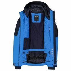 Giacca da sci da uomo in twill con cappuccio
