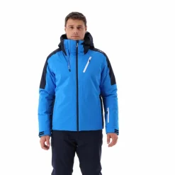 Giacca da sci da uomo in twill con cappuccio