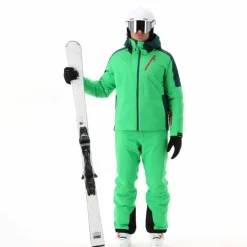 Giacca da sci da uomo in twill con cappuccio
