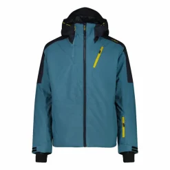 Giacca da sci da uomo in twill con cappuccio