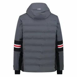 Giacca da sci da uomo in twill con cappuccio 4 way stretch