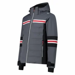 Giacca da sci da uomo in twill con cappuccio 4 way stretch