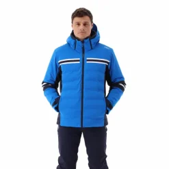 Giacca da sci da uomo in twill con cappuccio 4 way stretch