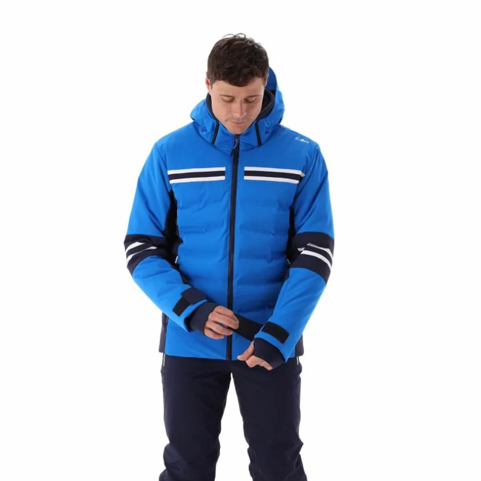 Giacca da sci da uomo in twill con cappuccio 4 way stretch
