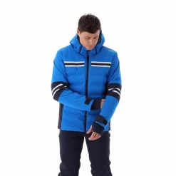 Giacca da sci da uomo in twill con cappuccio 4 way stretch