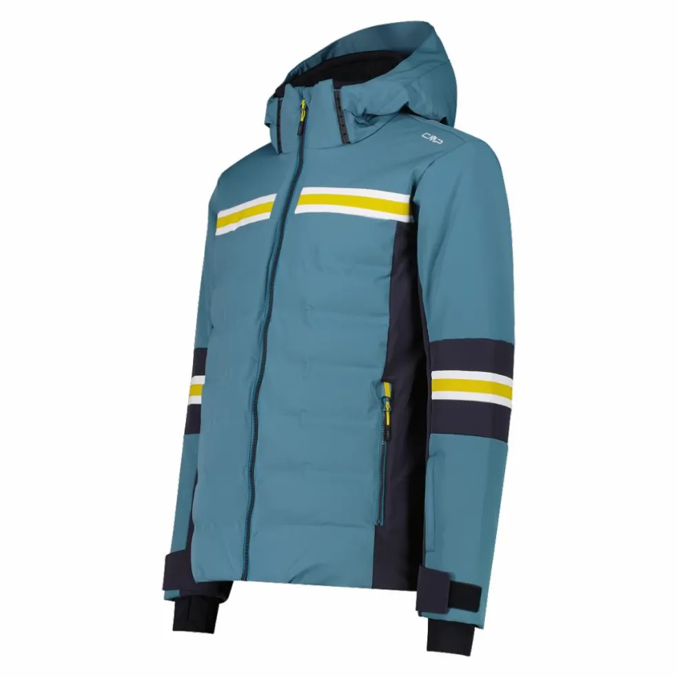 Giacca da sci da uomo in twill con cappuccio 4 way stretch