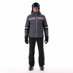 Giacca da sci da uomo in twill con cappuccio 4 way stretch