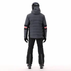 Giacca da sci da uomo in twill con cappuccio 4 way stretch