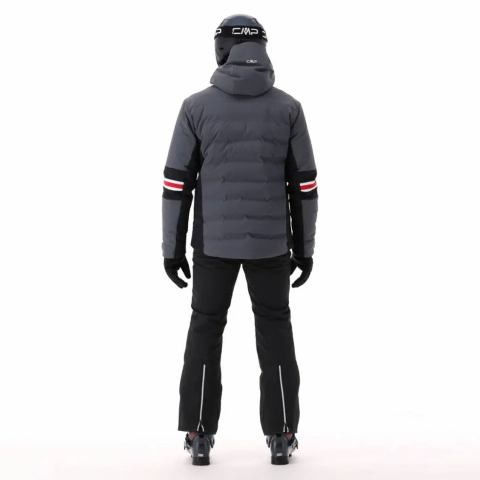 Giacca da sci da uomo in twill con cappuccio 4 way stretch