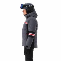 Giacca da sci da uomo in twill con cappuccio 4 way stretch