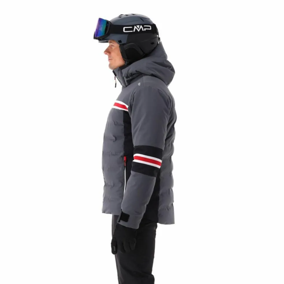 Giacca da sci da uomo in twill con cappuccio 4 way stretch